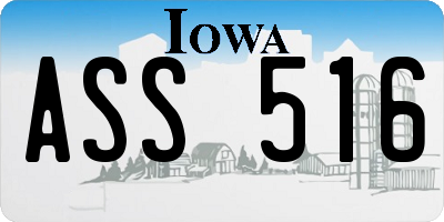 IA license plate ASS516