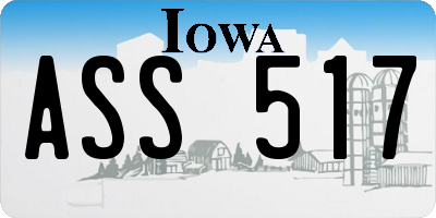 IA license plate ASS517