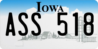 IA license plate ASS518