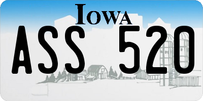 IA license plate ASS520
