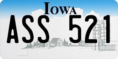 IA license plate ASS521
