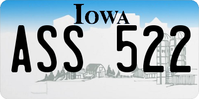 IA license plate ASS522