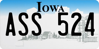 IA license plate ASS524