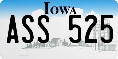 IA license plate ASS525