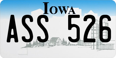 IA license plate ASS526