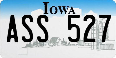 IA license plate ASS527