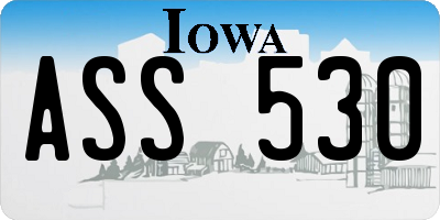 IA license plate ASS530