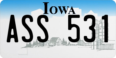 IA license plate ASS531