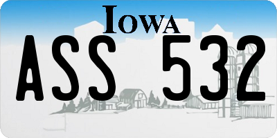 IA license plate ASS532