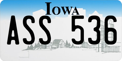 IA license plate ASS536