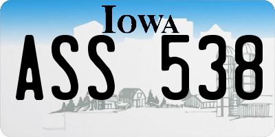 IA license plate ASS538