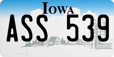 IA license plate ASS539