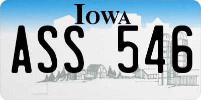 IA license plate ASS546