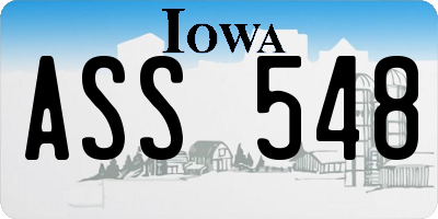 IA license plate ASS548