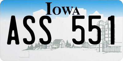 IA license plate ASS551