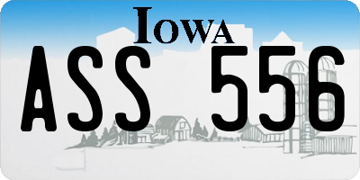 IA license plate ASS556