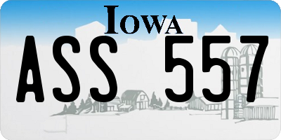 IA license plate ASS557