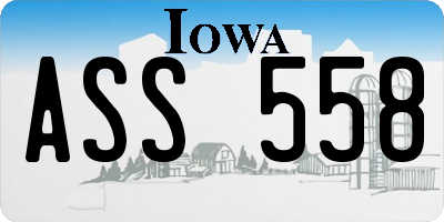 IA license plate ASS558