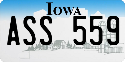 IA license plate ASS559