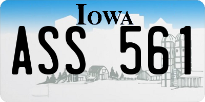 IA license plate ASS561