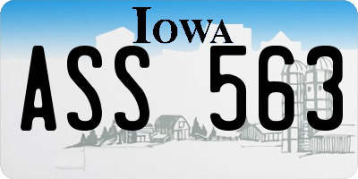 IA license plate ASS563