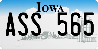 IA license plate ASS565
