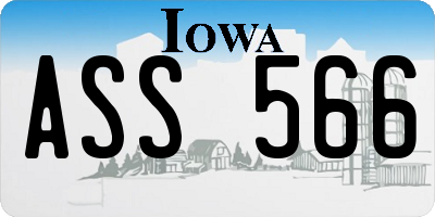 IA license plate ASS566