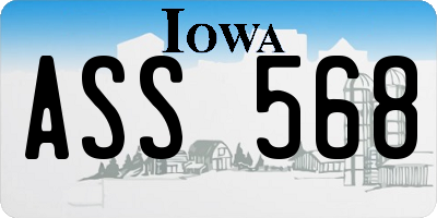 IA license plate ASS568