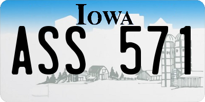 IA license plate ASS571