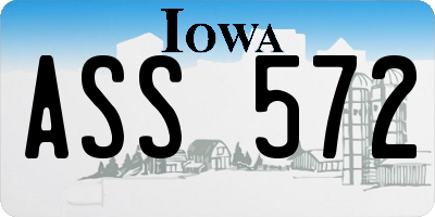 IA license plate ASS572