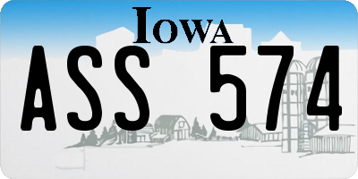 IA license plate ASS574