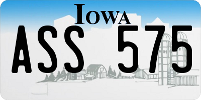 IA license plate ASS575