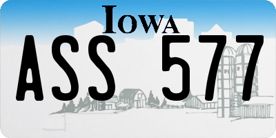 IA license plate ASS577