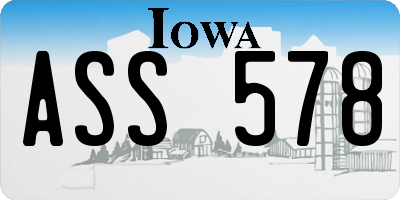 IA license plate ASS578
