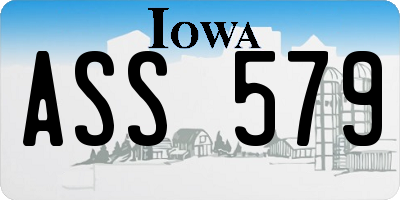 IA license plate ASS579