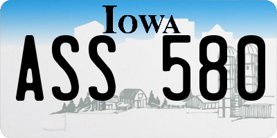 IA license plate ASS580