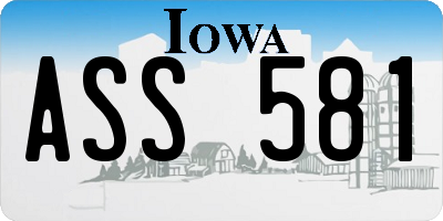 IA license plate ASS581