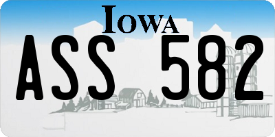 IA license plate ASS582