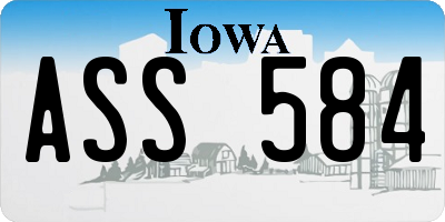 IA license plate ASS584