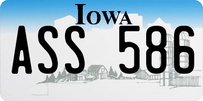 IA license plate ASS586