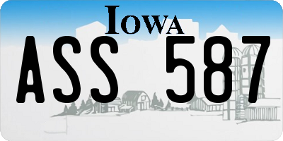IA license plate ASS587