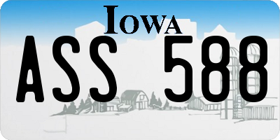 IA license plate ASS588
