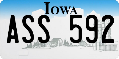 IA license plate ASS592