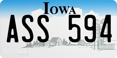 IA license plate ASS594