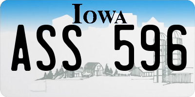 IA license plate ASS596