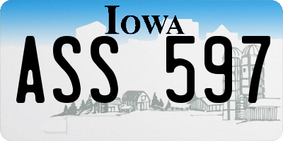 IA license plate ASS597