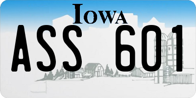 IA license plate ASS601