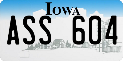 IA license plate ASS604