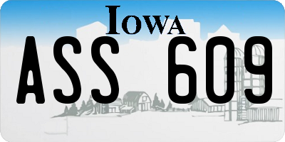 IA license plate ASS609