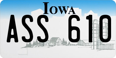 IA license plate ASS610